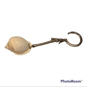 WhiteShell Keychain Purse Charm